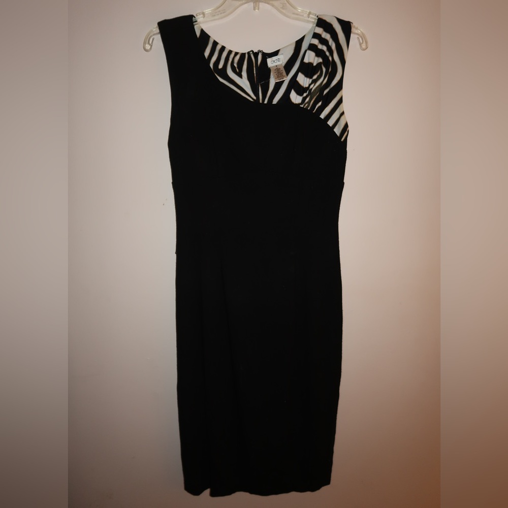 Cache Zebra Print Midi Dress - image 1